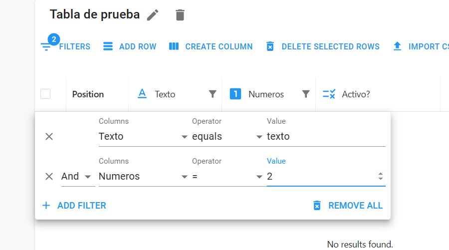 filtrar datos